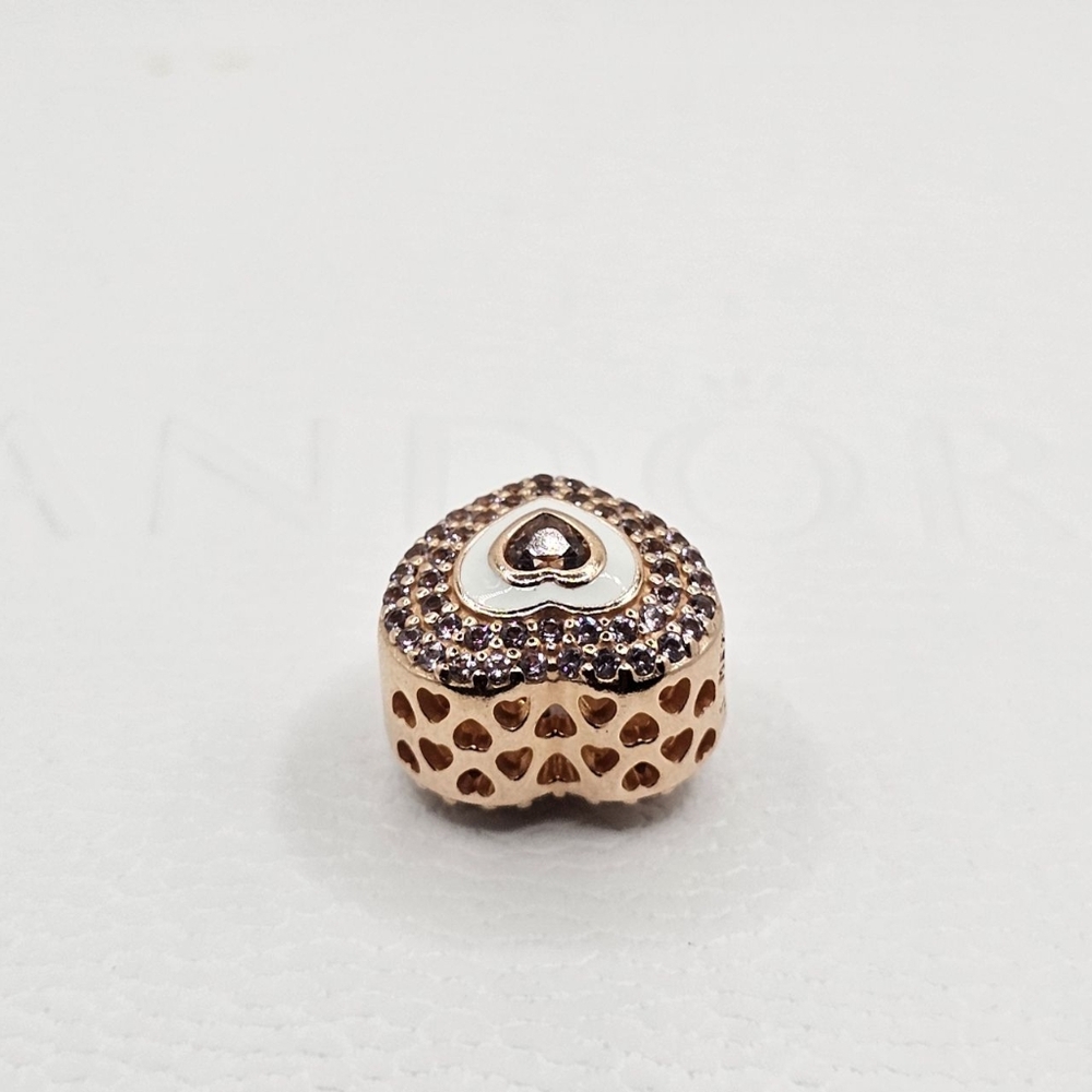 ❤️Authentic Pandora ⭐️RETIRED⭐️ ROSE HEART CHARM - Picture 7 of 7